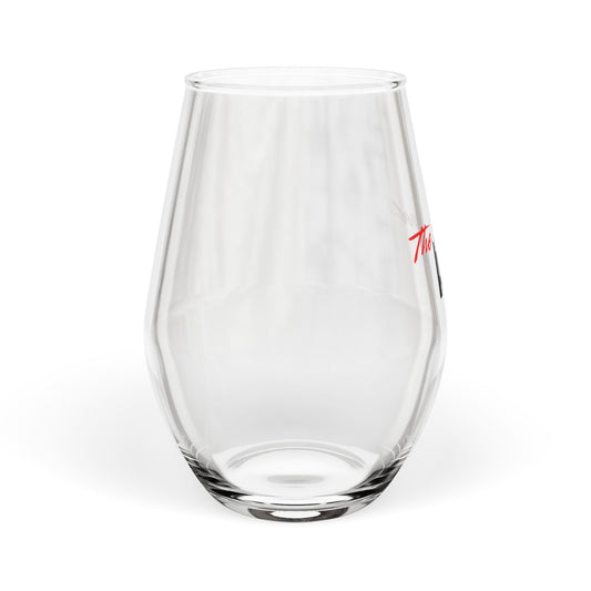 S̶t̶e̶m̶l̶e̶s̶s̶ Sip Less Lest' You Be Judged Wine Glass
